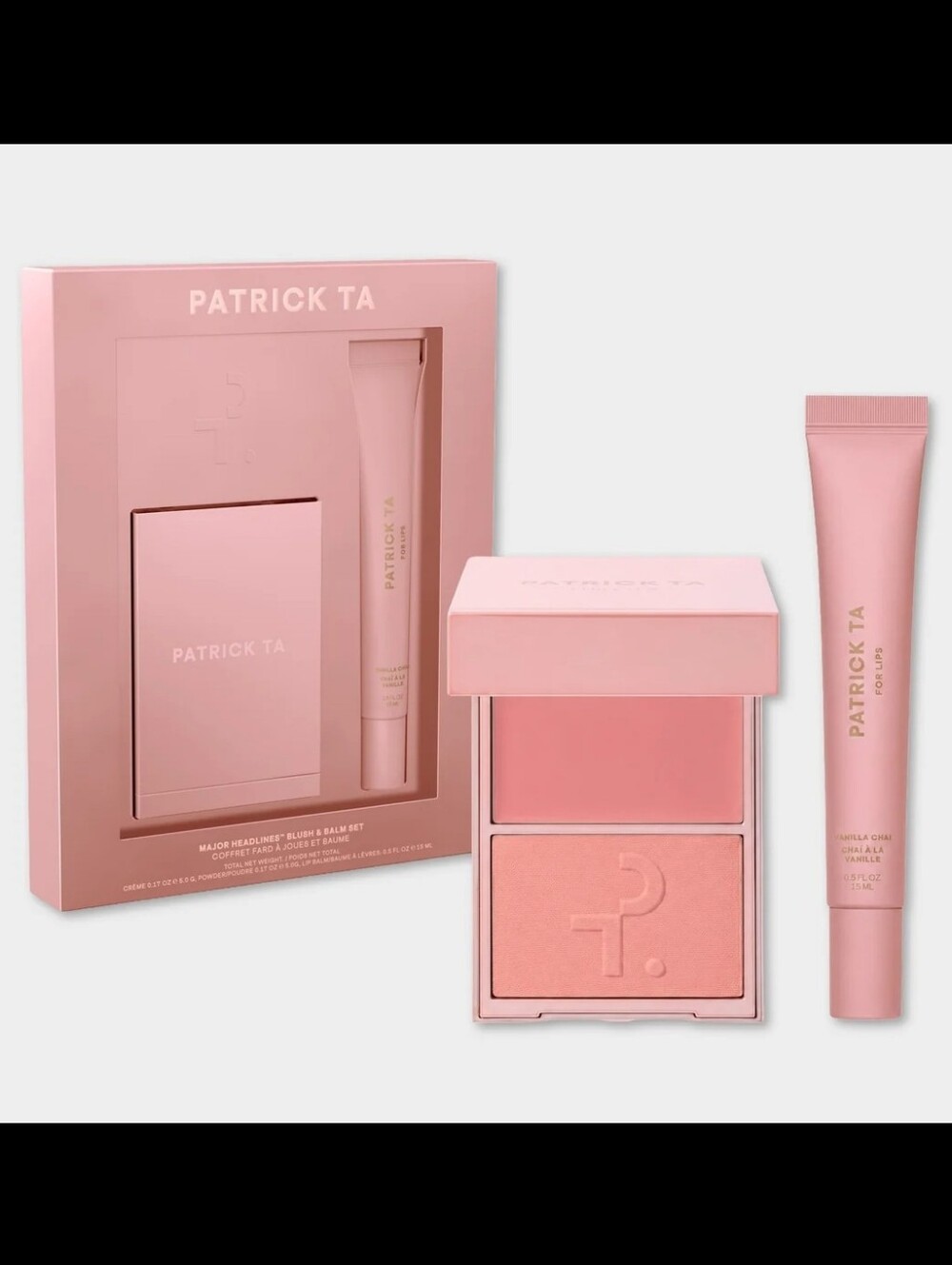 PATRICK TA Major Headlines Double-Take Creme & Powder Blush Duo & Lip Balm 💥NEW